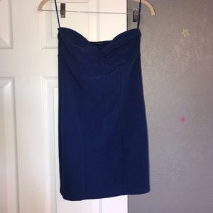 Terranova cobalt blue strapless dress with sparkle